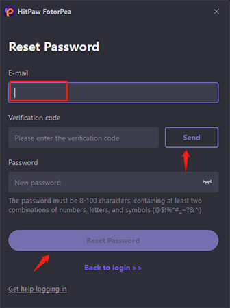 send verification code
