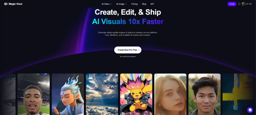 magic hour ai homepage screenshot