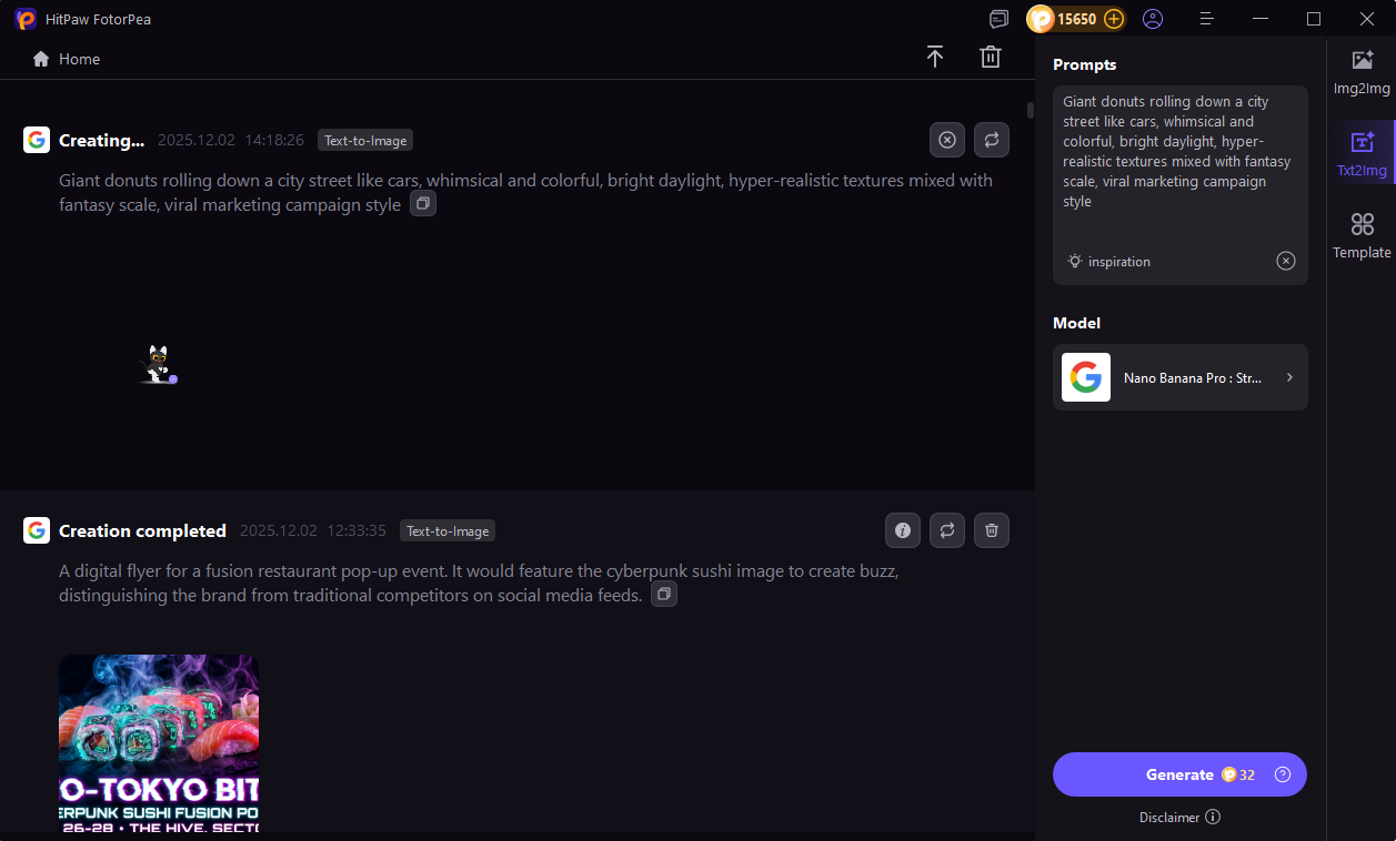 enter nano banana prompt